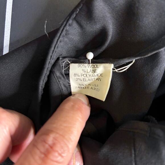 Theory Wool Blend Black Skirt Size 4 Office Career Minimalist Chic - Picture 9 of 9